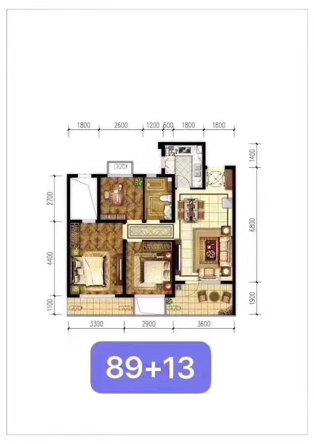 牛驼温泉孔雀城别墅2室2厅1卫1厨