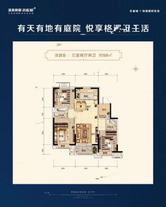 户型图建面98M²