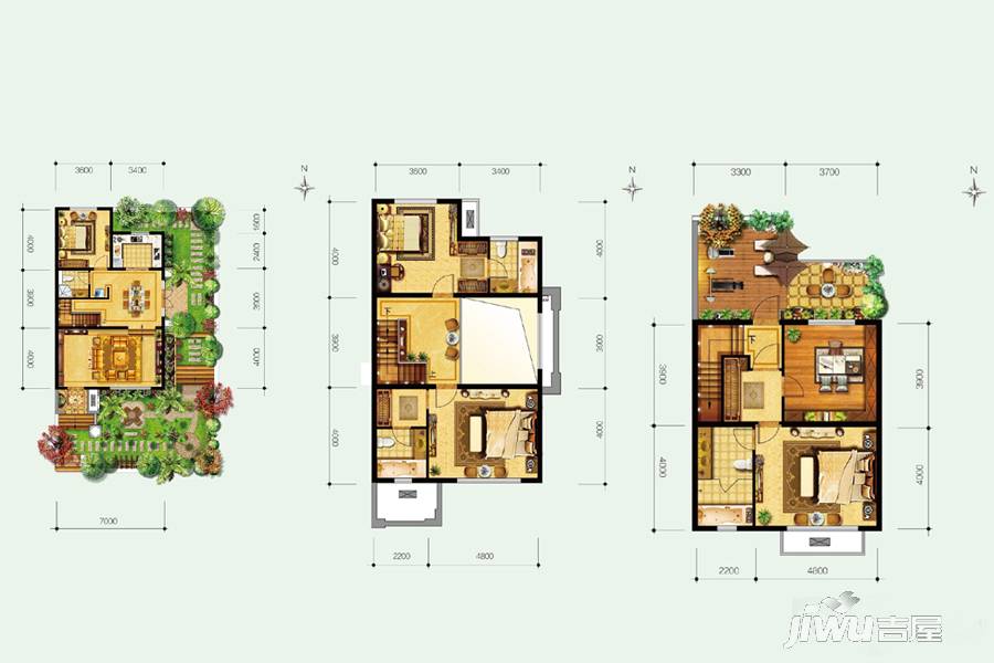 空港新都孔雀城3室1厅1卫1厨