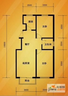 户型图建面98M²