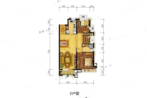 户型图建面98M²