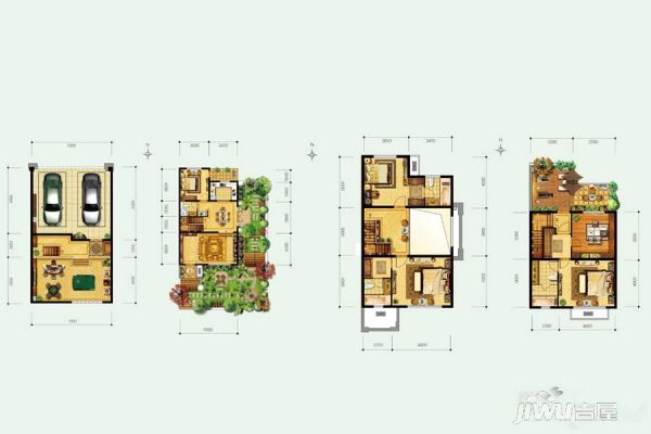 户型图建面98M²