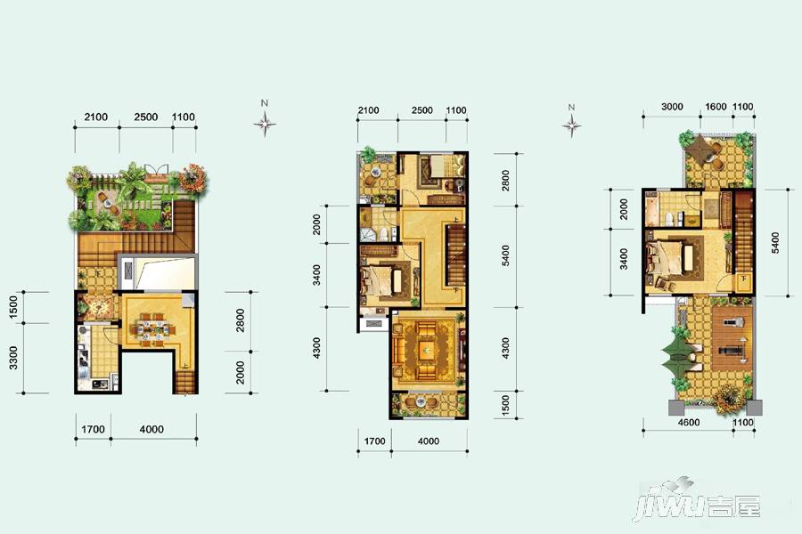 空港新都孔雀城3室1厅1卫1厨