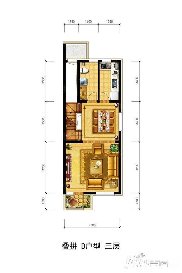 空港新都孔雀城3室1厅1卫1厨