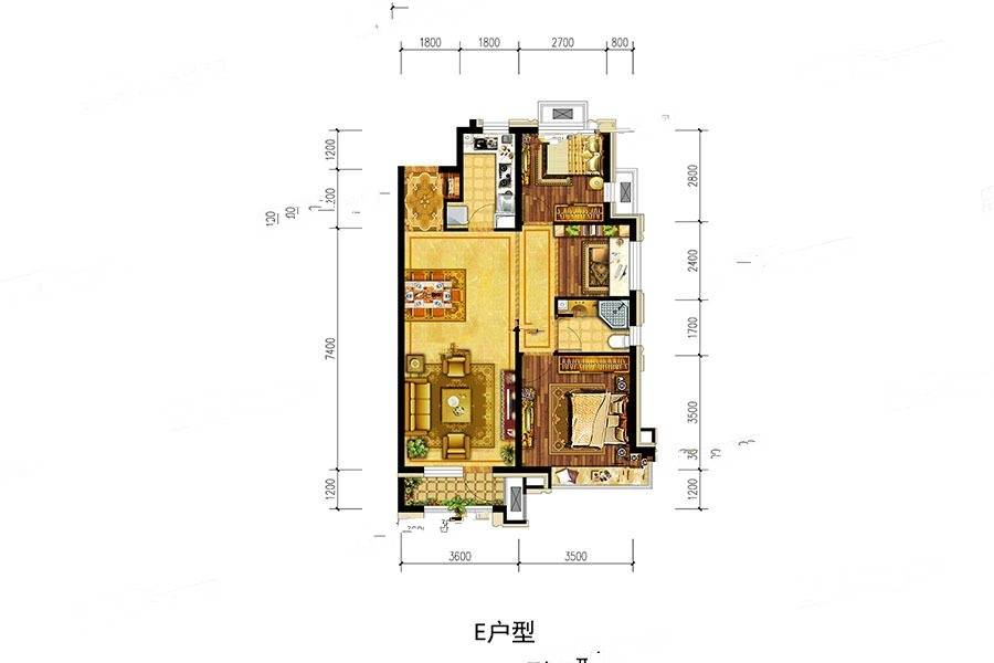 森林新都孔雀城3室1厅1卫1厨