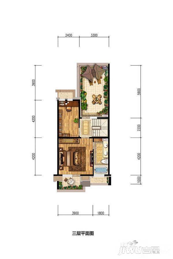 空港新都孔雀城3室1厅1卫1厨