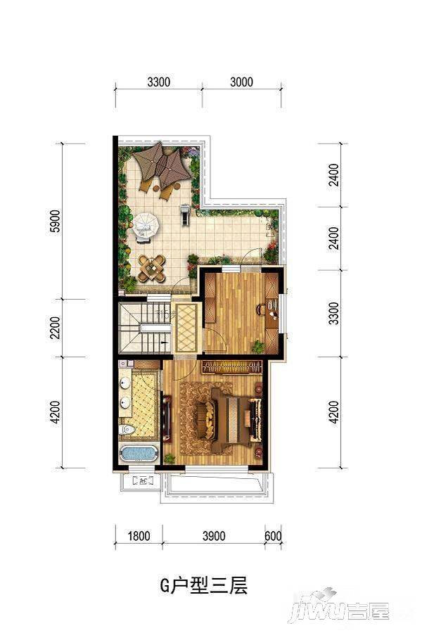 空港新都孔雀城3室1厅1卫1厨